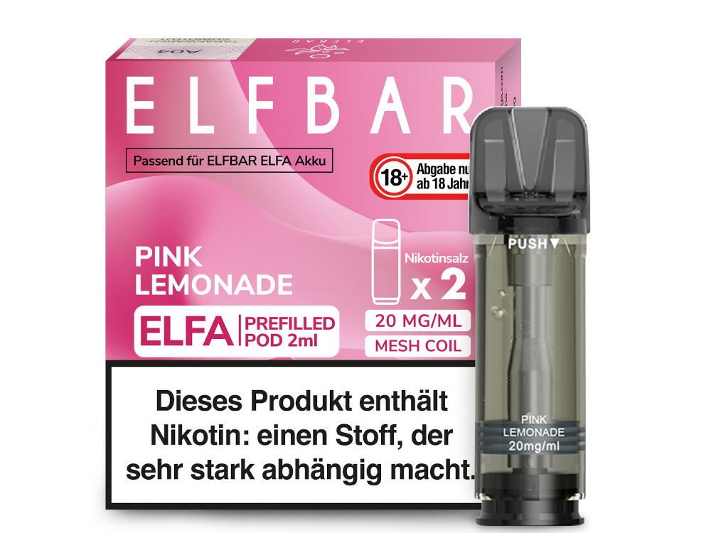 Elf Bar ELFA Prefilled Pod | 2 x 1ml | Pink Lemonade Wholesale B2B Elf Bar ELFA Prefilled Pod | 2 x 1ml | Pink Lemonade Wholesale B2B