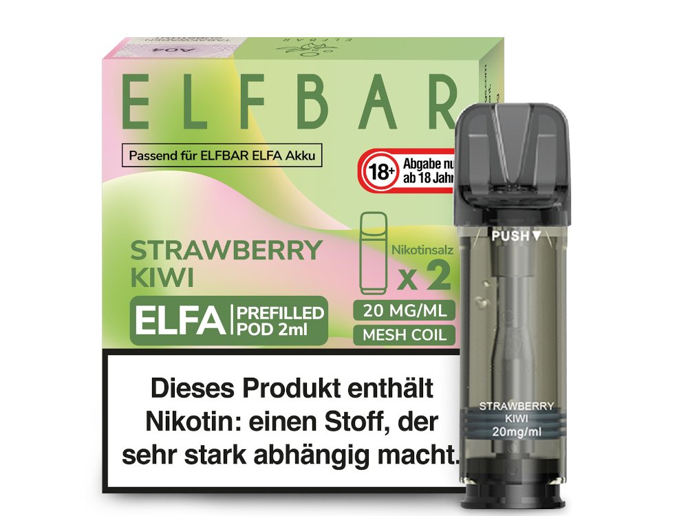 Elfbar Pods Strawberry Elf Bar ELFA Prefilled Pod | 2 x 1ml Elfbar Pods Strawberry Elf Bar ELFA Prefilled Pod | 2 x 1ml