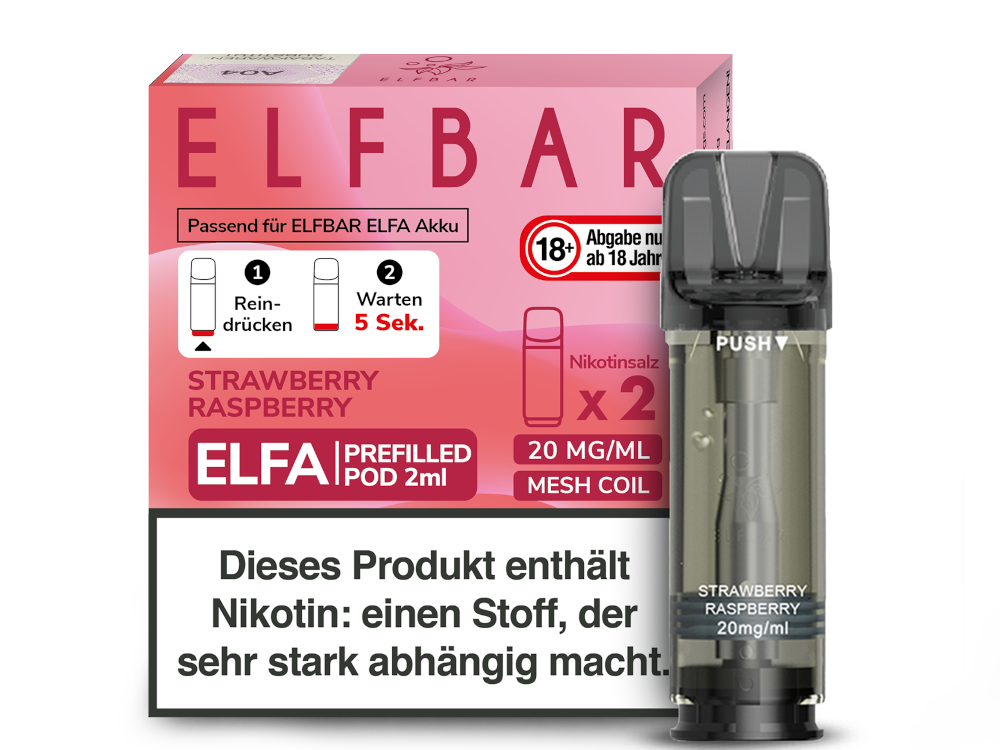Strawberry Raspberry Pods von ELFA Elfbar im Großhandel kaufen