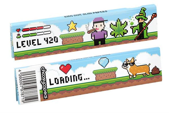 Pixel - Level 420 King Size Slim Papers | Choosypapers