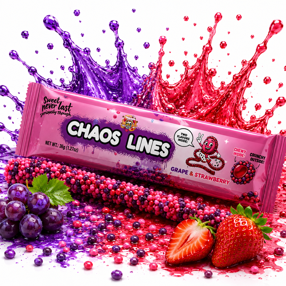 Chaos Candy | Chaos Lines | Grape & Strawberry 26g grosshandel