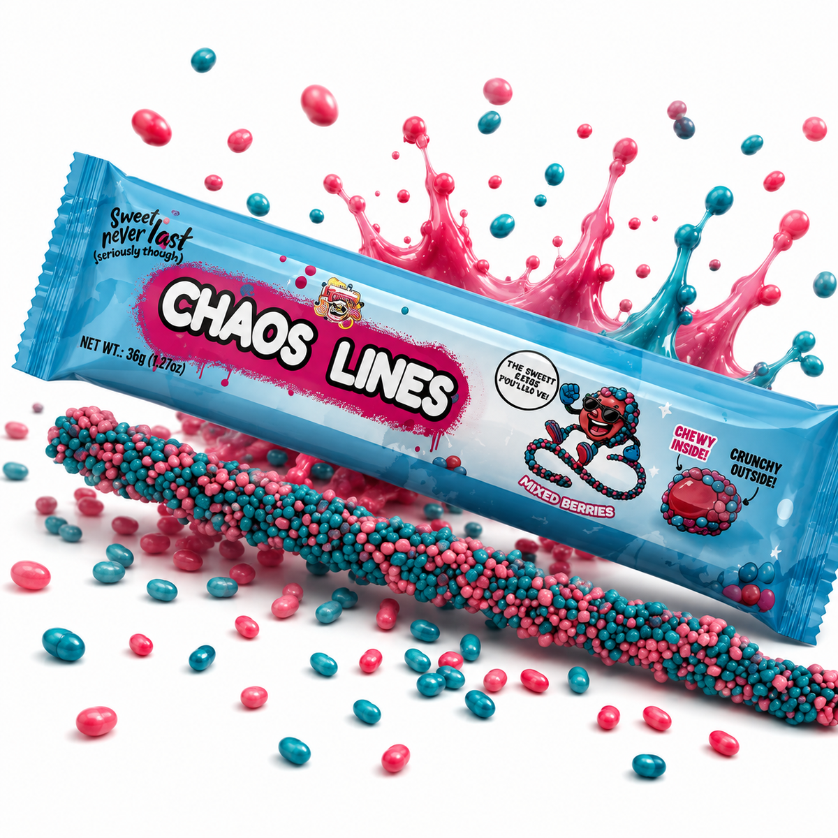 Chaos Candy | Chaos Lines | Mixed Berries 26g grosshandel