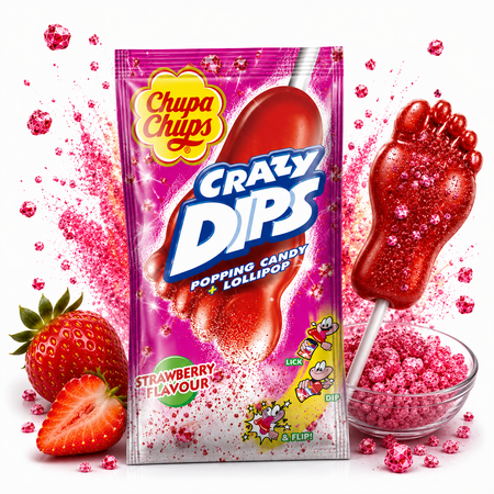 Chupa Chups | Crazy Dips | Erdbeere 14g grosshandel
