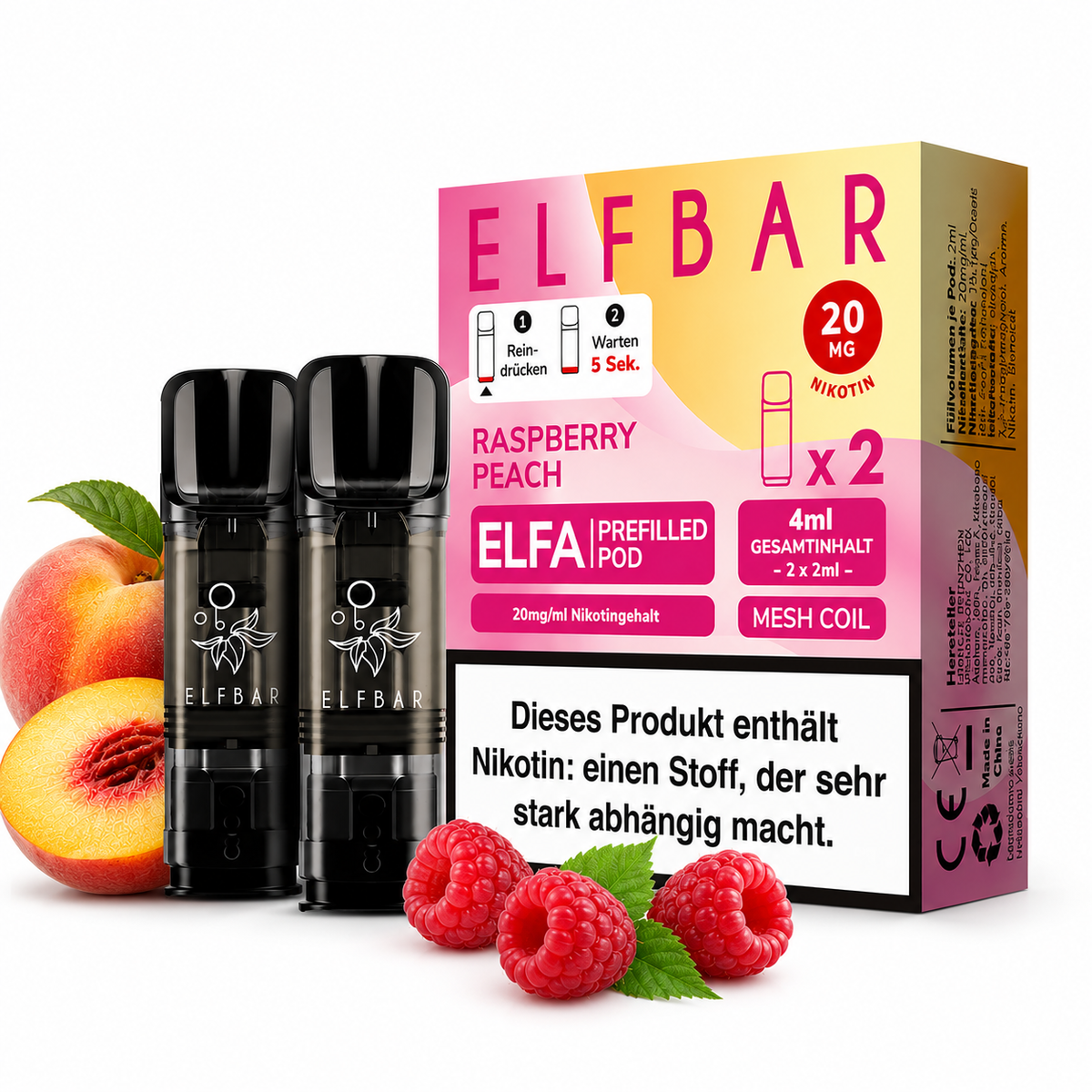 ELFA Pods | Raspberry Peach grosshandel