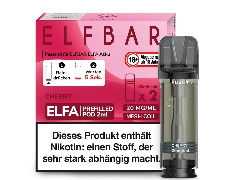 Elf Bar ELFA Prefilled Pod | 2 x 1ml | Cherry Candy Wholesale B2B Elf Bar ELFA Prefilled Pod | 2 x 1ml | Cherry Candy Wholesale B2B