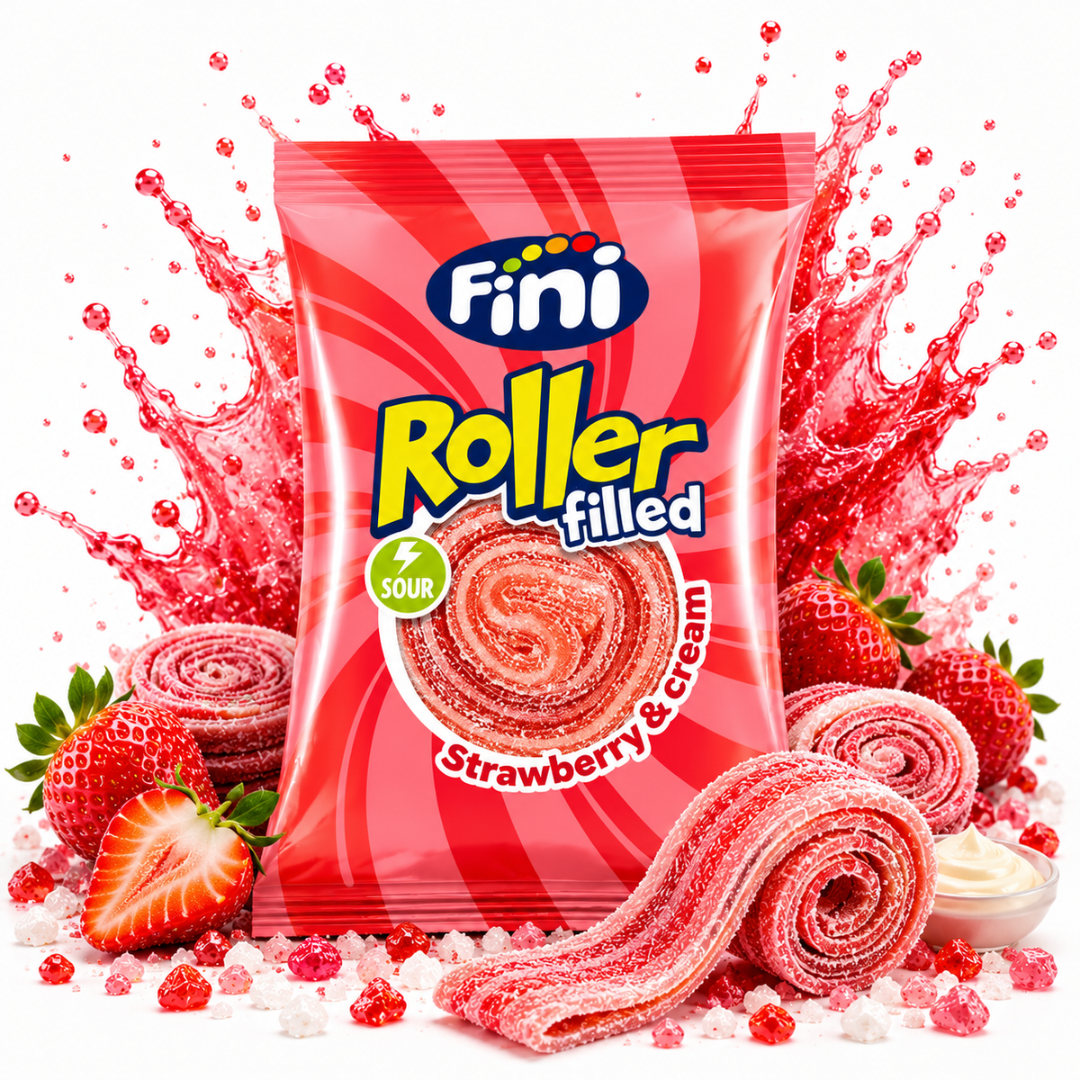 FINI | filled Roller Strawberry 20g grosshandel