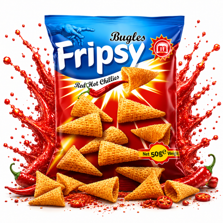 Fripsy | Bugles | Red Hot Chillies 50g grosshandel