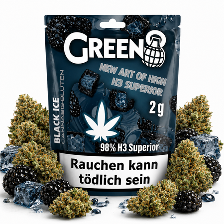 Green8 Blüten | 98% H3 Superior Blend | Black Ice 2g grosshandel