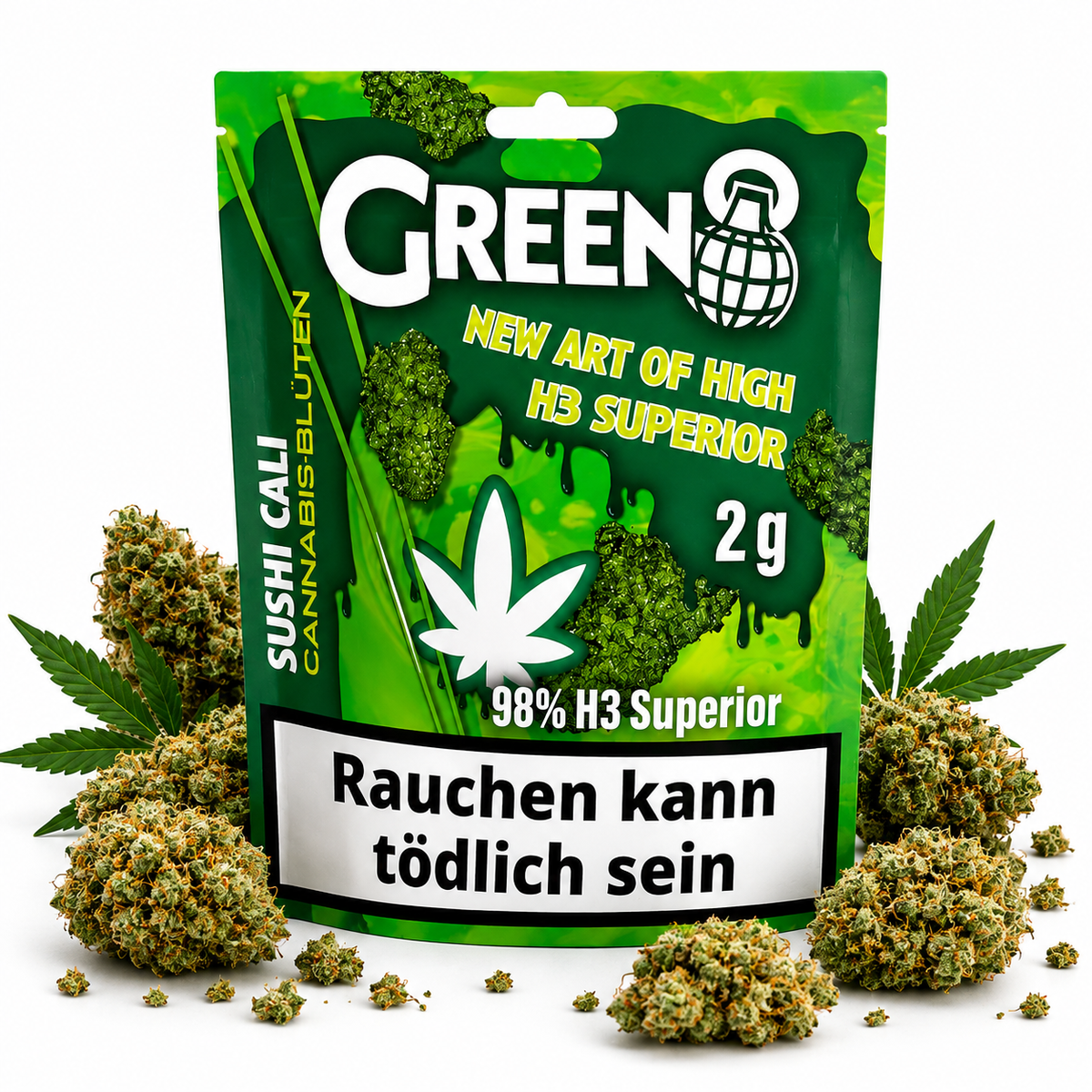Green8 Blüten | 98% H3 Superior Blend | Sushi Cali 2g  grosshandel