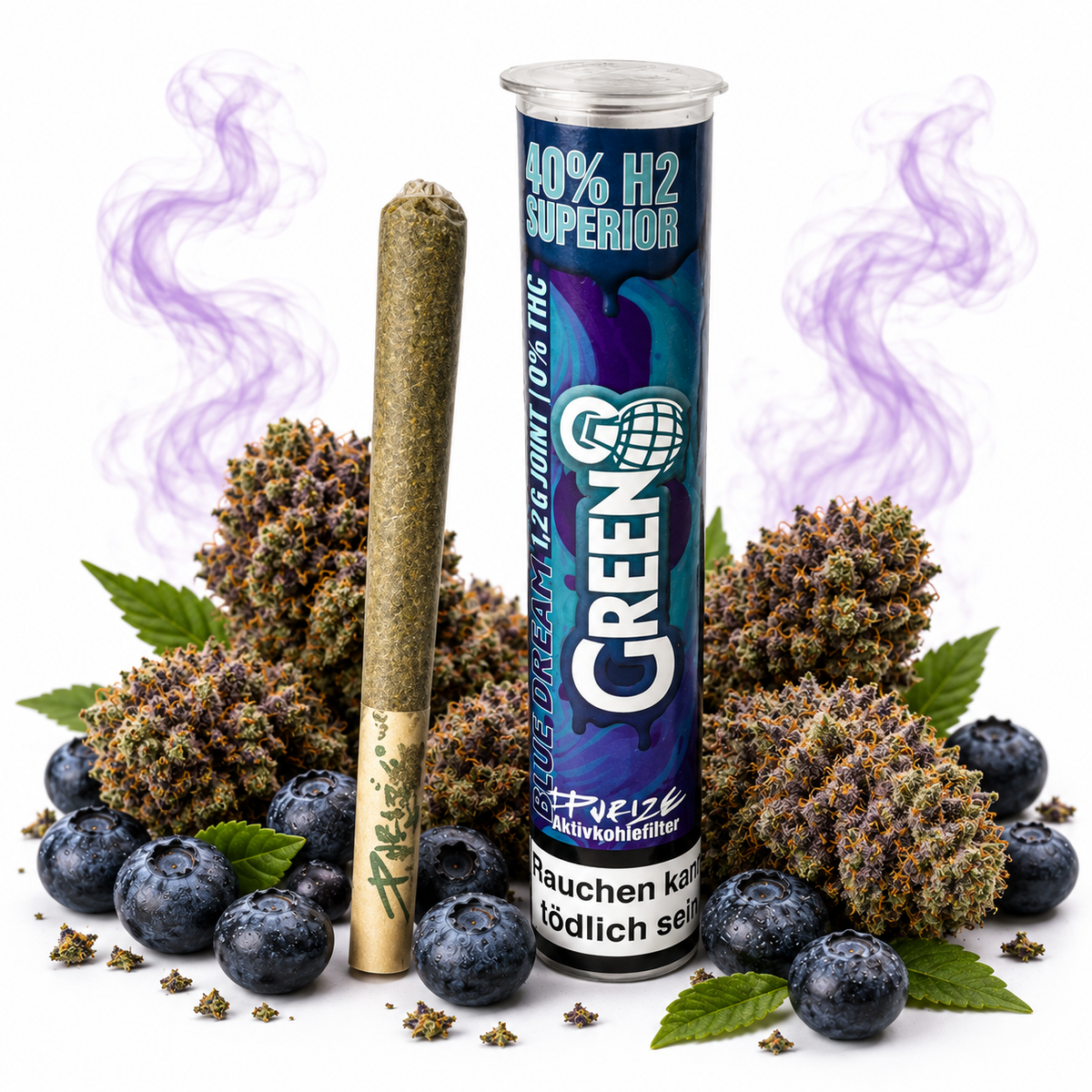 Green8 Pre-Rolls | 40% H2 Superior | Blue Dream 1,2g grosshandel