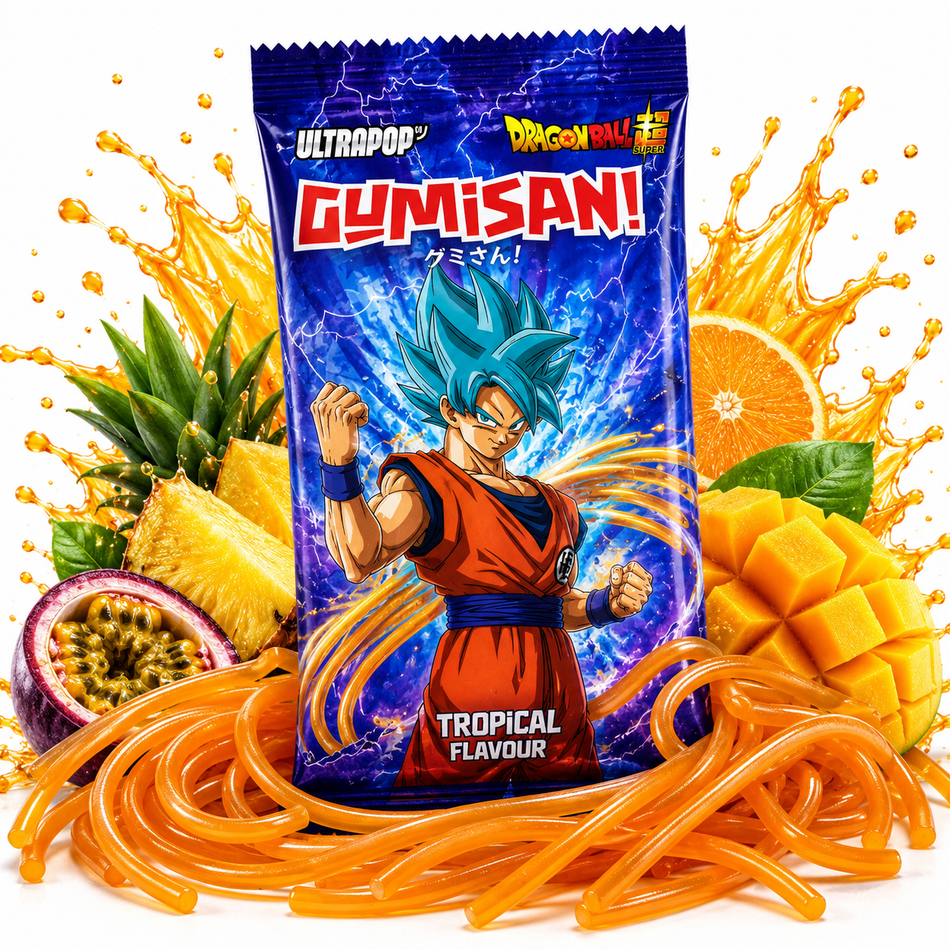 Gumisan | Dragon Ball Super Goku | Tropical Laces Candies 75g grosshandel