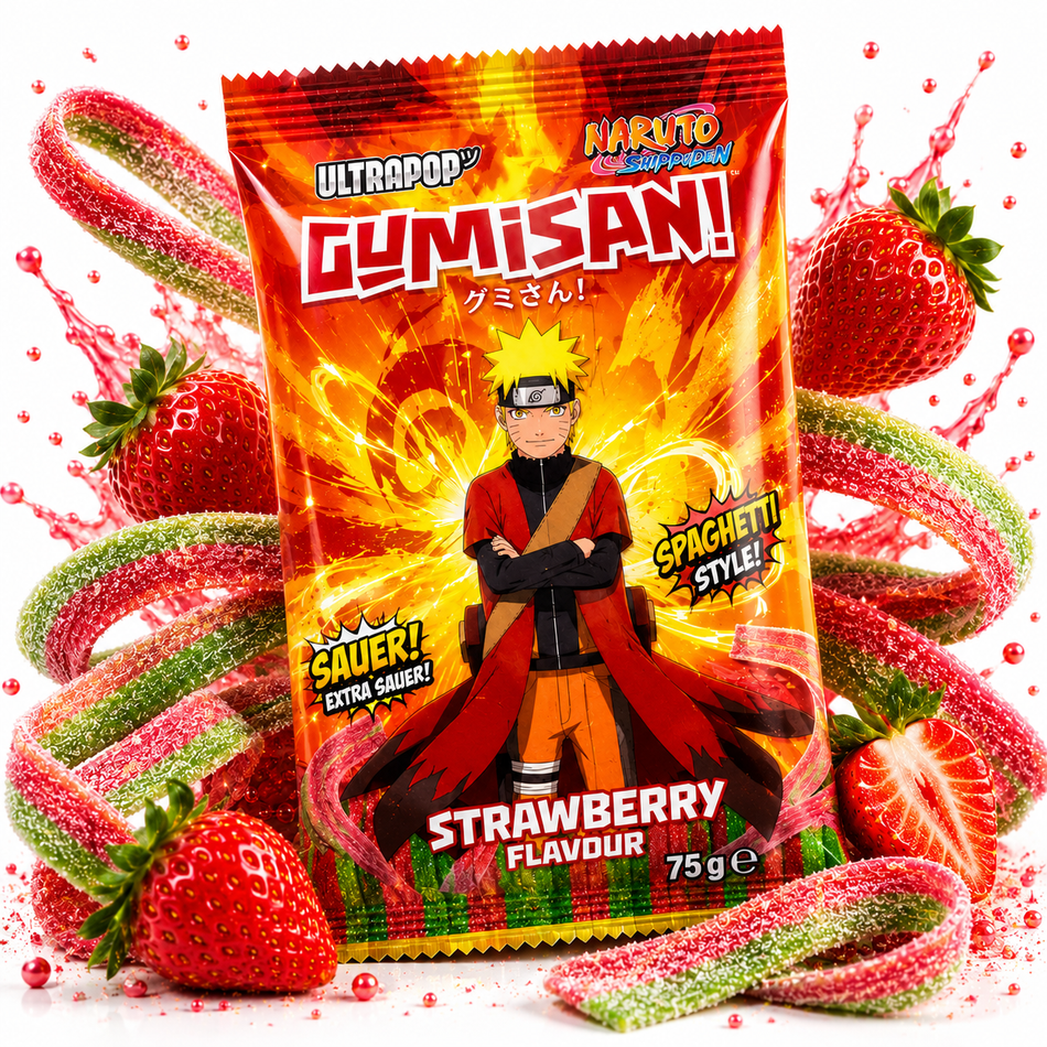 Gumisan | Naruto | Strawberry Ribbon Candies 75g grosshandel