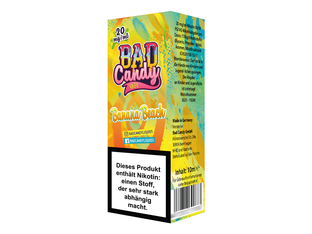 Bad Candy - Banana Beach - Nikotinsalz Liquid