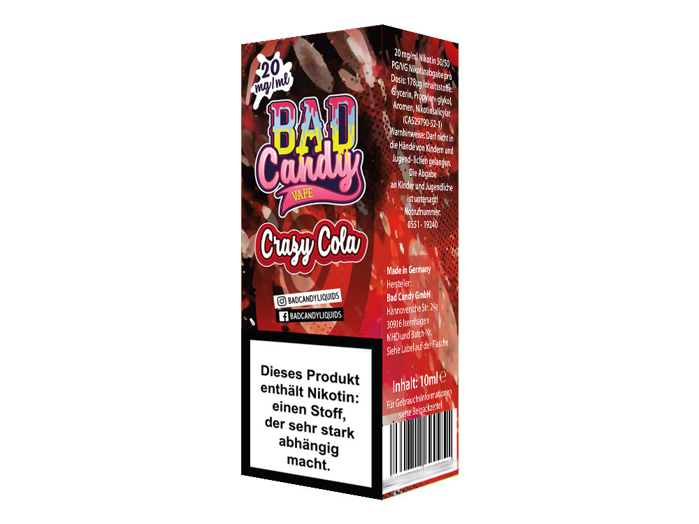 Bad Candy - Crazy Cola - Nikotinsalz Liquid