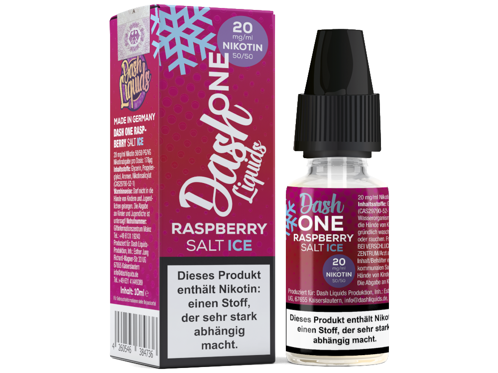 Dash Liquids - One - Raspberry Ice - Nikotinsalz Liquid