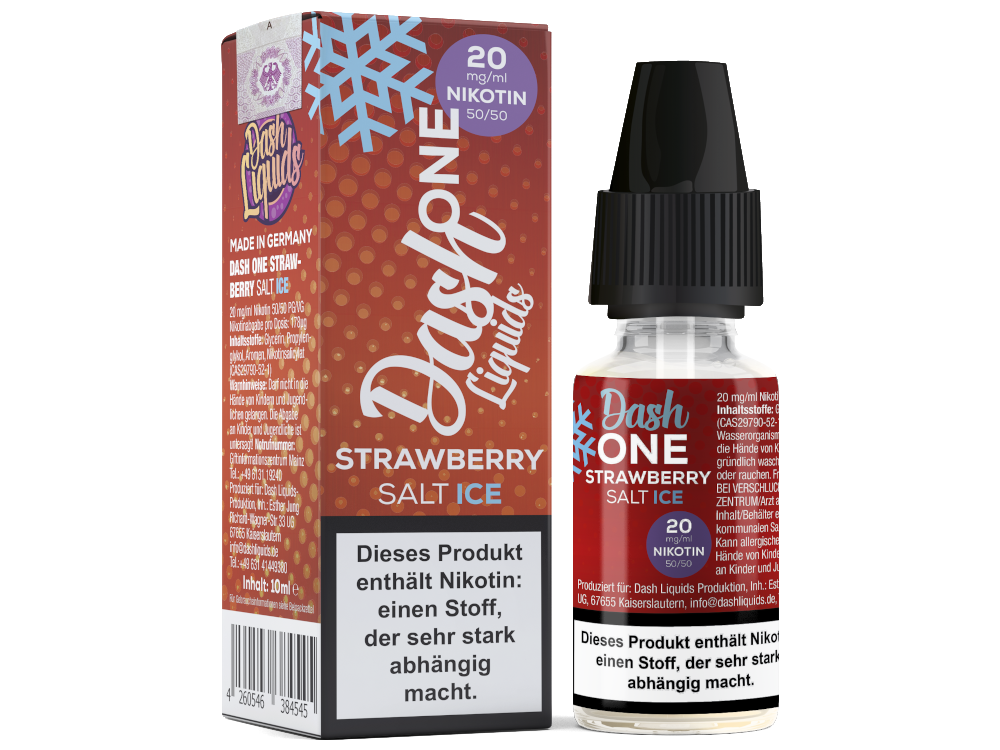 Dash Liquids - One - Strawberry Ice - Nikotinsalz Liquid