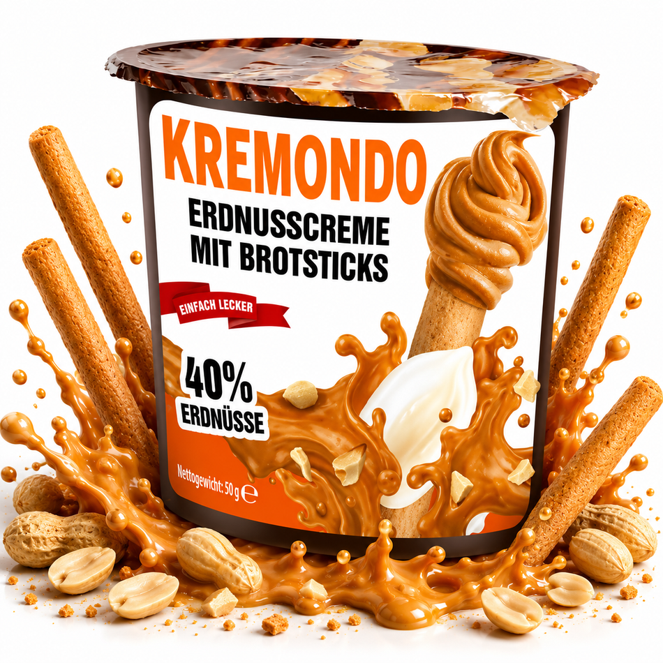 Kremondo | Brotsticks Erdnusscreme 50g grosshandel