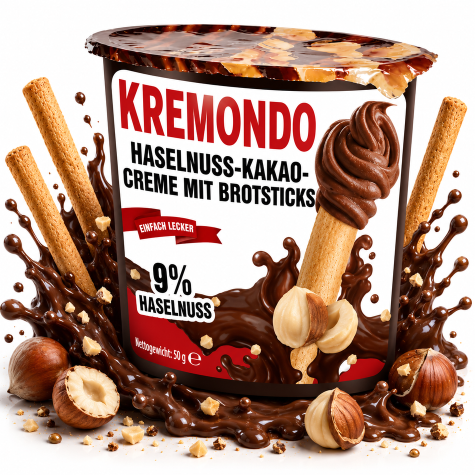 Kremondo | Brotsticks Haselnuss Kakaocreme 50g grosshandel