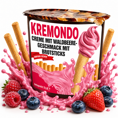 Kremondo | Brotsticks Waldbeere 50g grosshandel