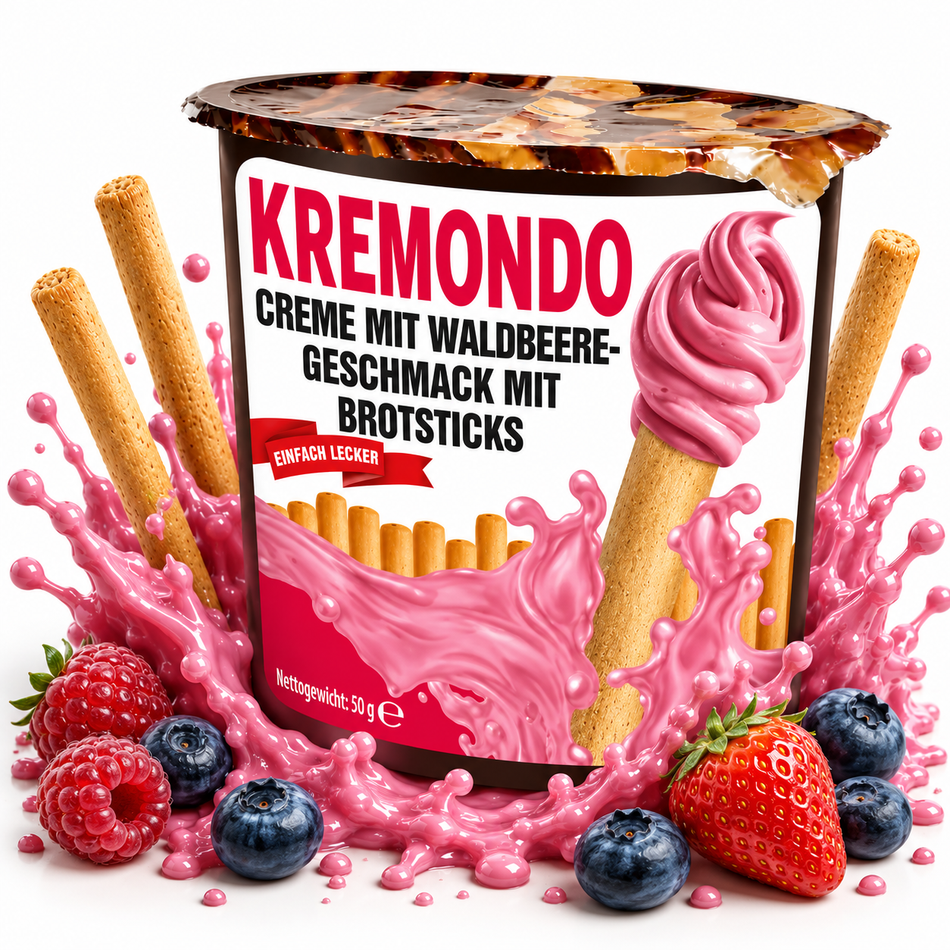 Kremondo | Brotsticks Waldbeere 50g grosshandel