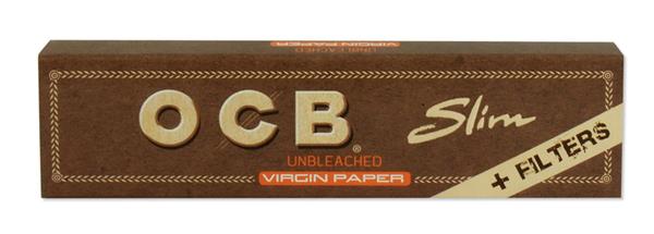 Unbleached Slim Virgin Papers + Filtertips | OCB