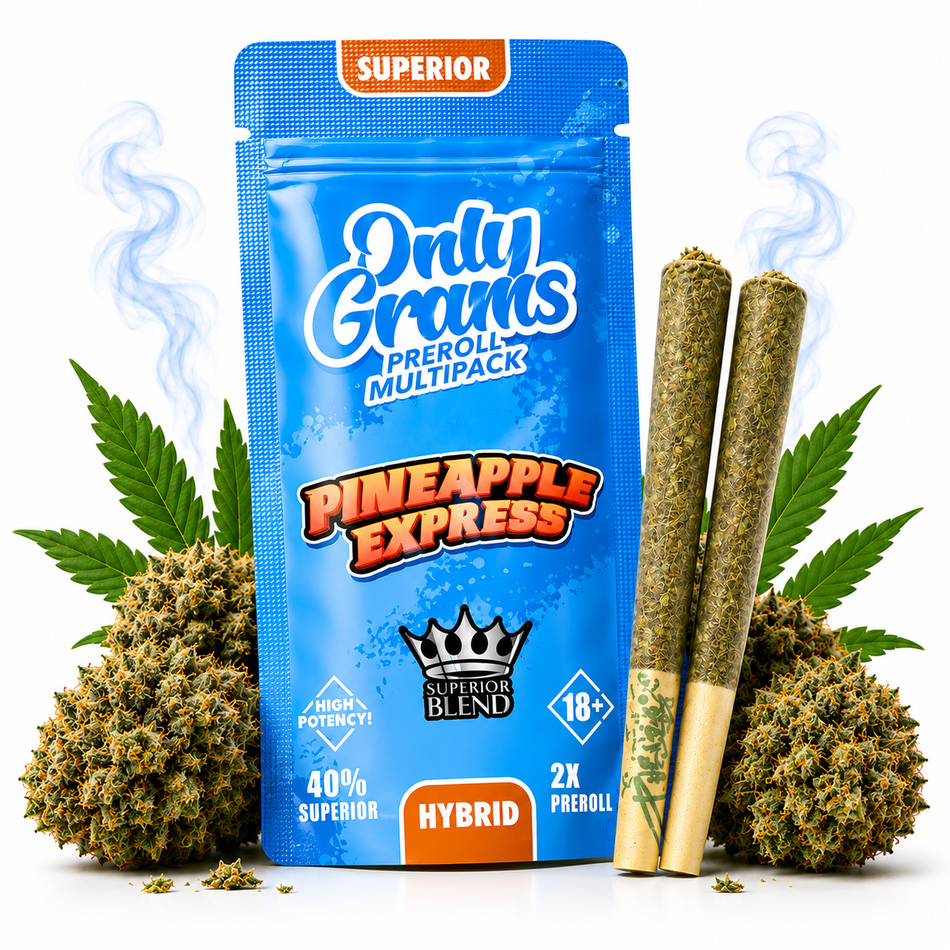 OnlyGrams® | 40% Superior Pre-Rolls (2 Stk.) | Pineapple Express 3g Großhandell