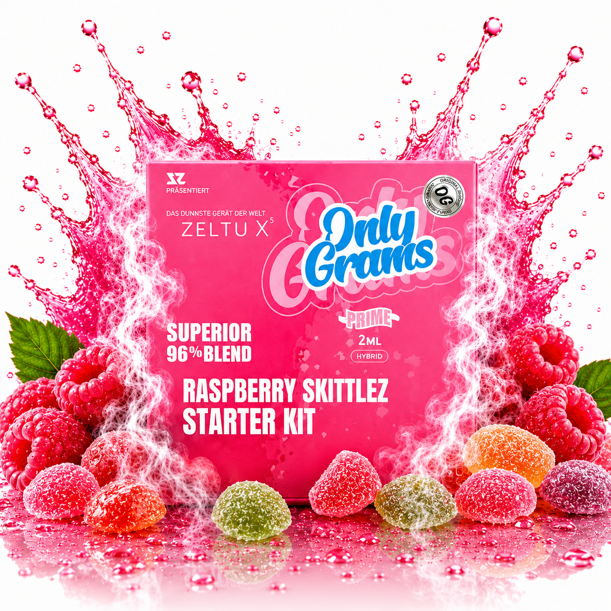 OnlyGrams® | Superior Pod SET 96% | Raspberry Skittlez 2ml grosshandel 1