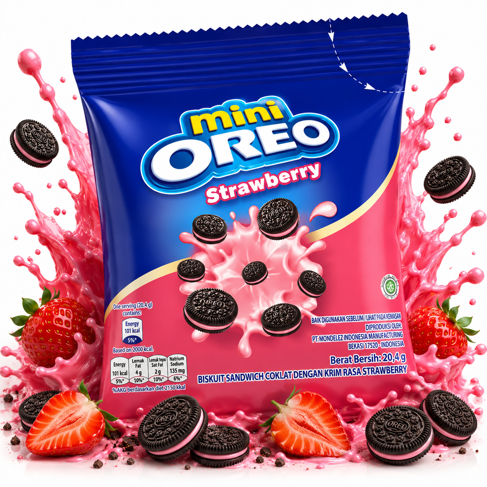 Oreo | Minis Strawberry 20,4g grosshandel