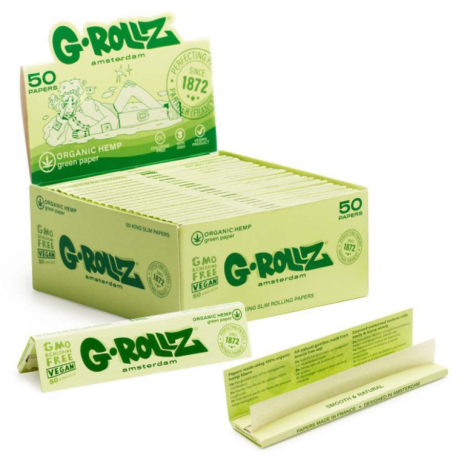 Organic Green Hemp King Size Papers von G-ROLLZ Großhandel B2B