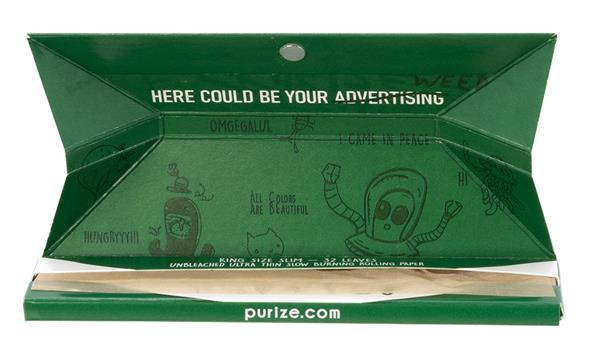 King Size Slim Papers and Tray Unbleached | 40er Box | PURIZE®