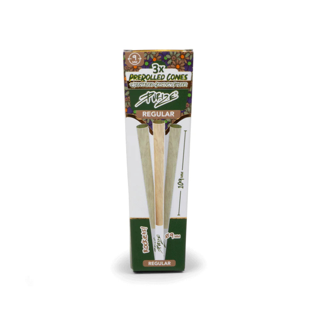 PURIZE® Prerolled Cones Regular mit Aktivkohlefilter 9mm 3er Pack grosshandel