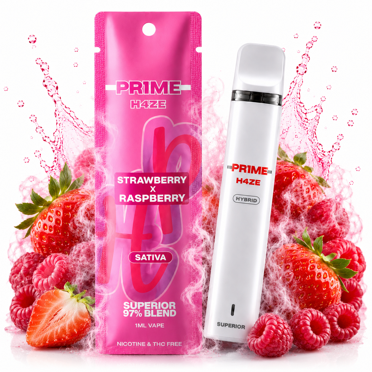 Pr1me H4ze | 97% Superior Blend | Strawberry x Raspberry grosshandel