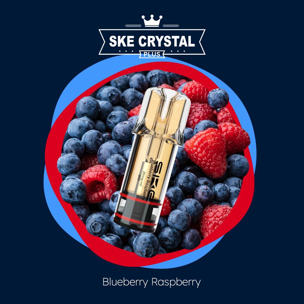 SKE Crystal Bar Plus Pods Blueberry Raspberry im Großhandel kaufen