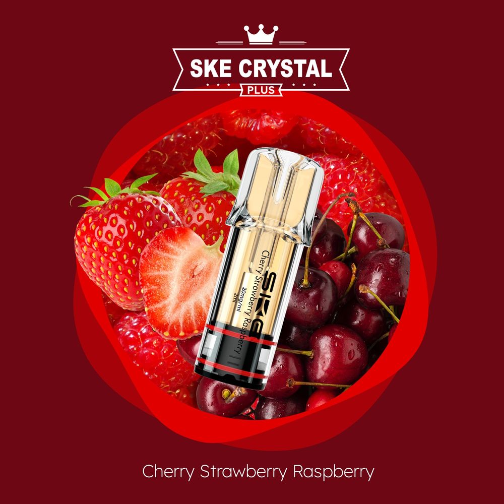SKE Crystal Bar Plus Pods Cherry Strawberry Raspberry im Großhandel kaufen