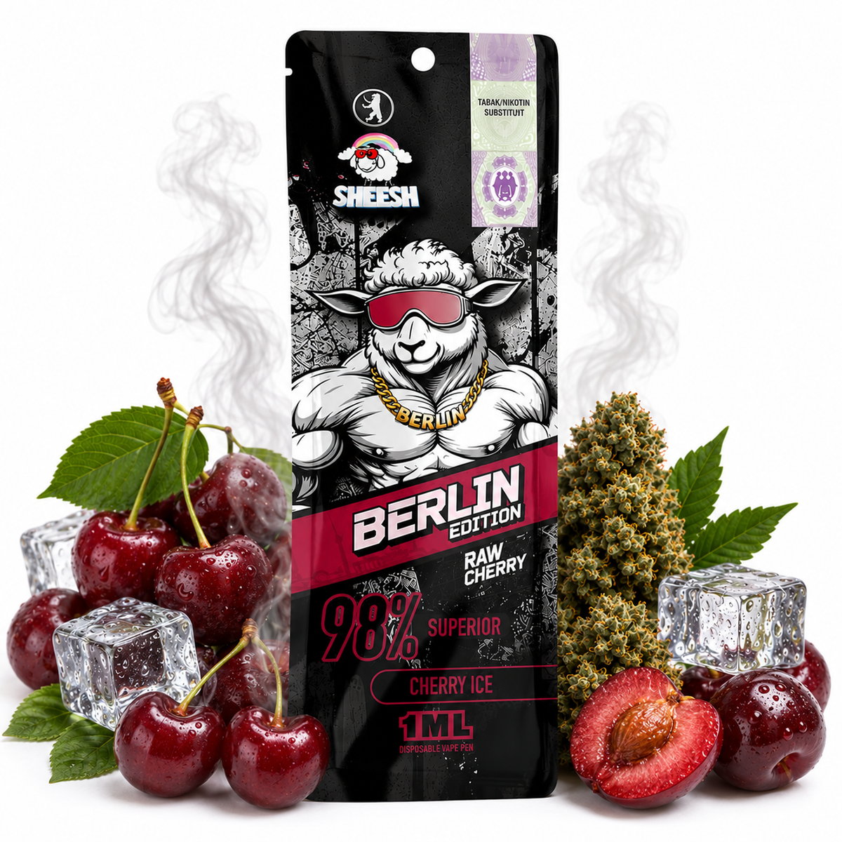 Sheesh | 98% Superior Vape | Raw Cherry 1ml grosshandel