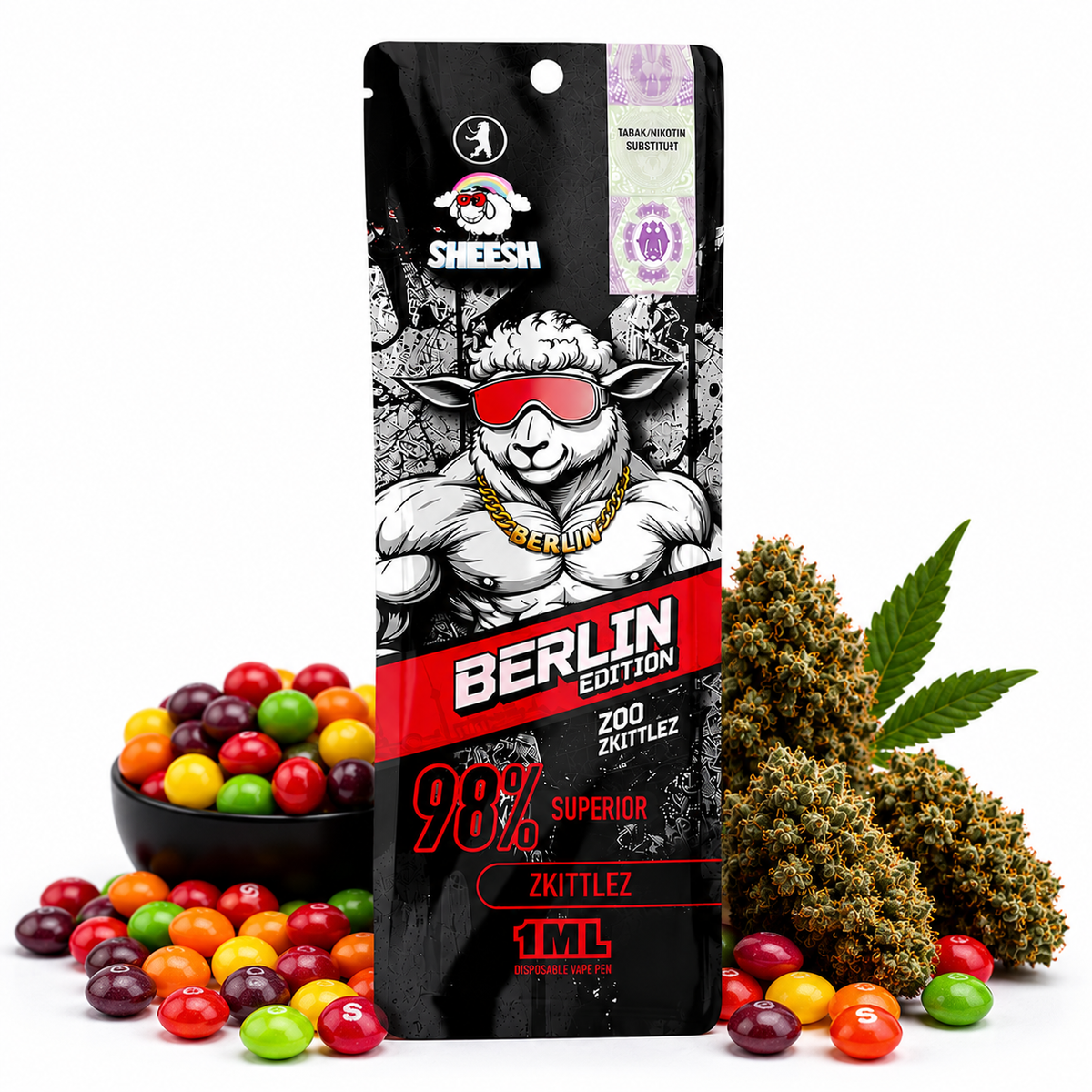 Sheesh | 98% Superior Vape | Zoo Zkittlez 1ml grosshandel