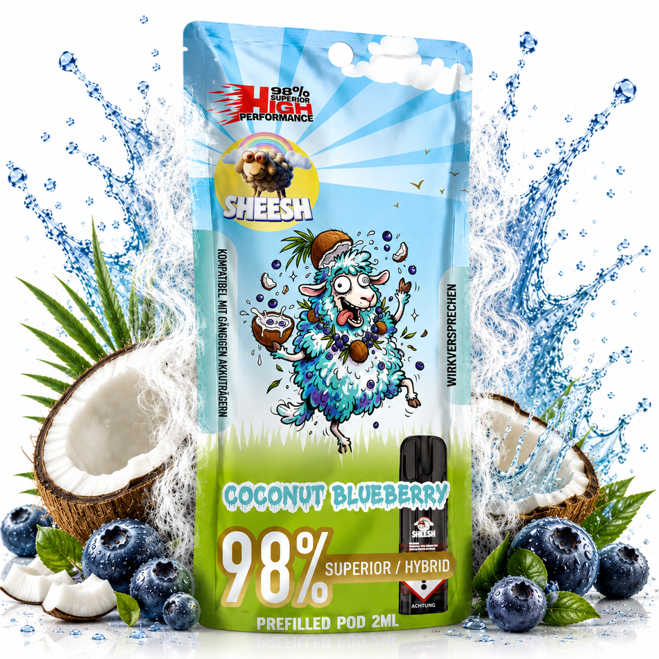 Sheesh Signature Pods | 98% Superior Blend | Coconut Blueberry grosshandel