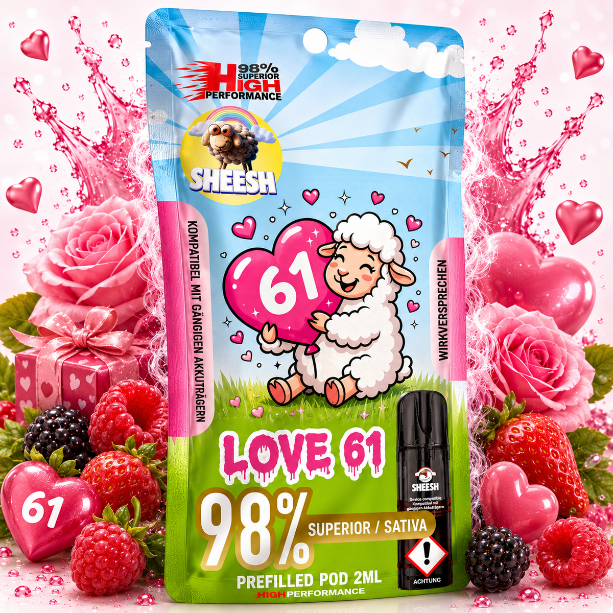 Sheesh Signature Pods | 98% Superior Blend | Love61 grosshandel