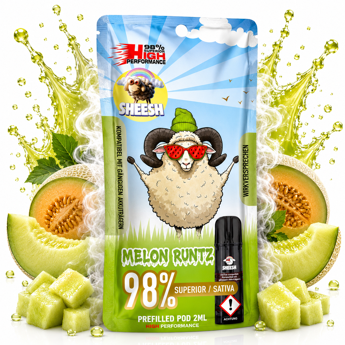 Sheesh Signature Pods | 98% Superior Blend | Melon Runtz grosshandel