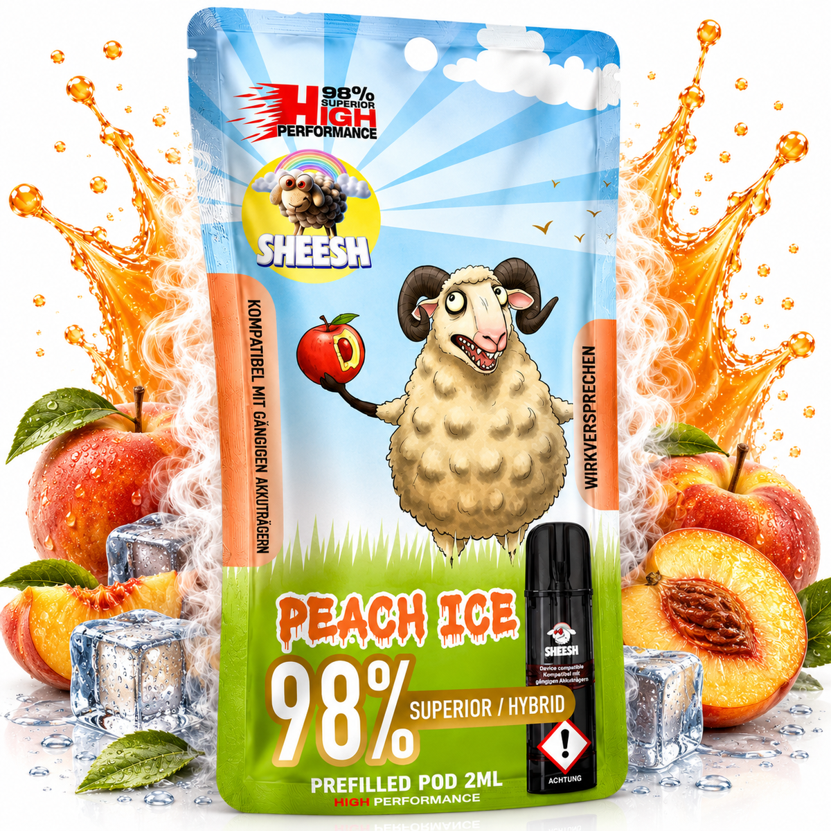 Sheesh Signature Pods | 98% Superior Blend | Peach Ice grosshandel