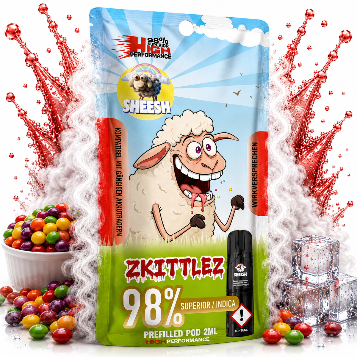 Sheesh Signature Pods | 98% Superior Blend | Skittlez grosshandel