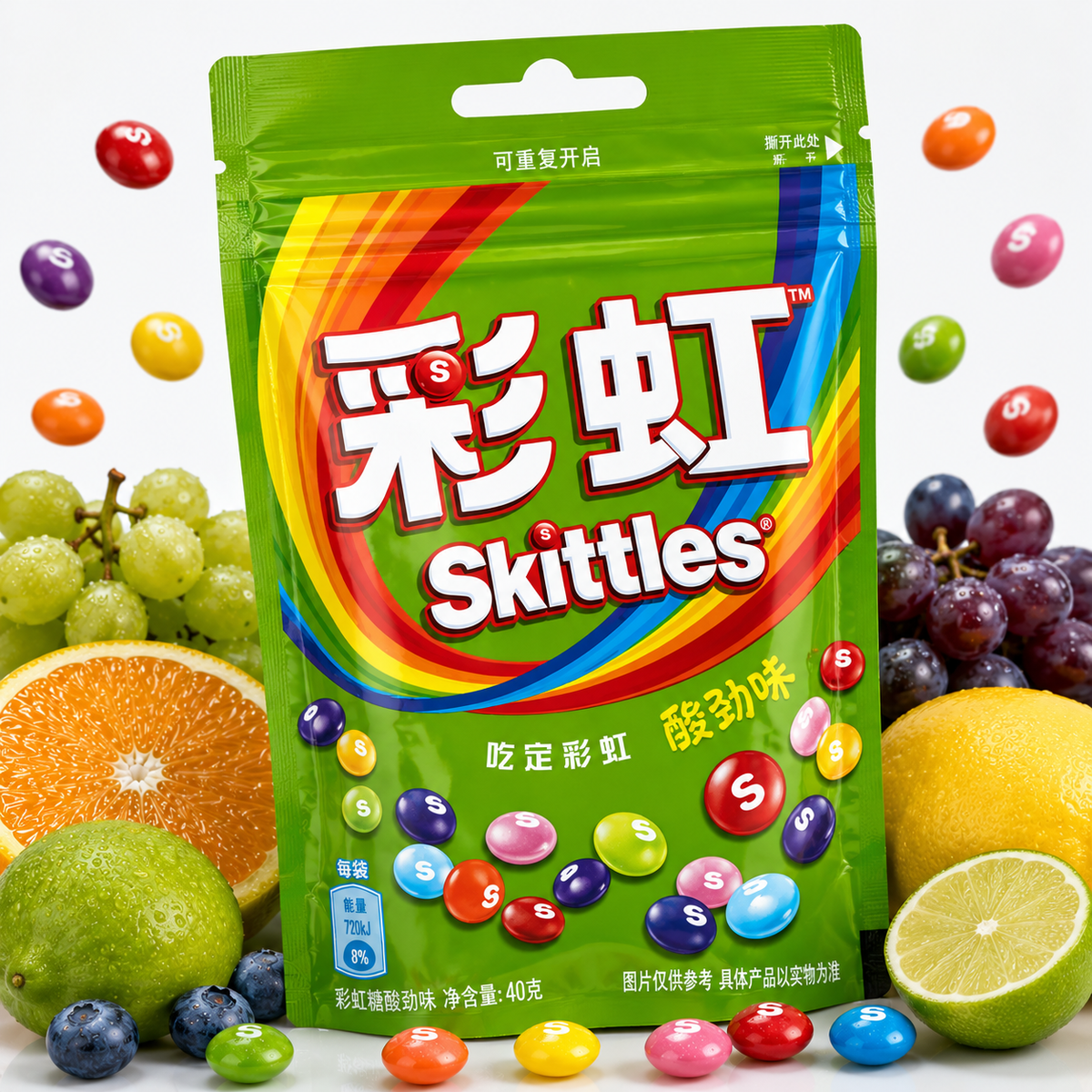 Skittles Asia Edition | Sour Fruits 40g grosshandel