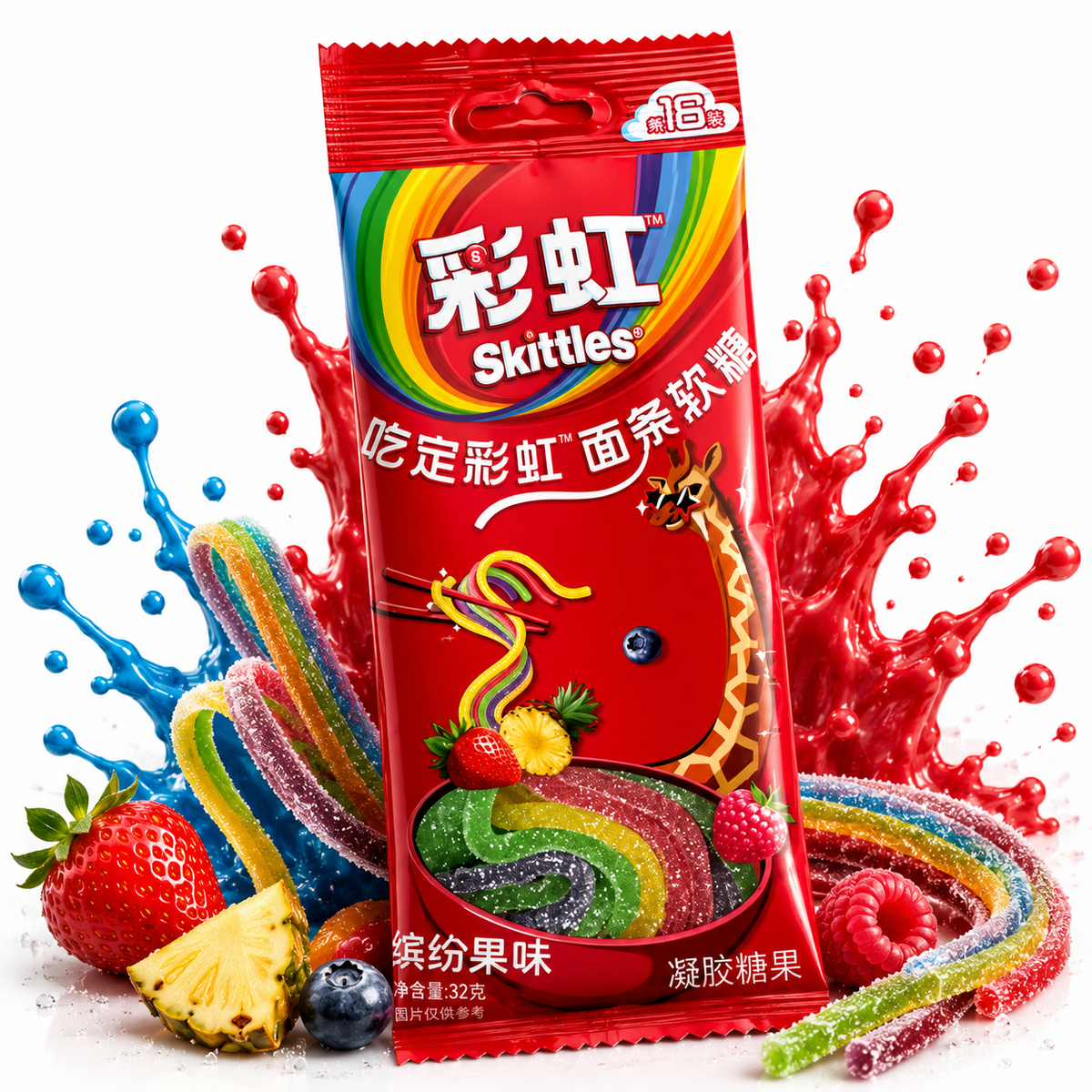 Skittles | Noodle Gummys 32g grosshandel