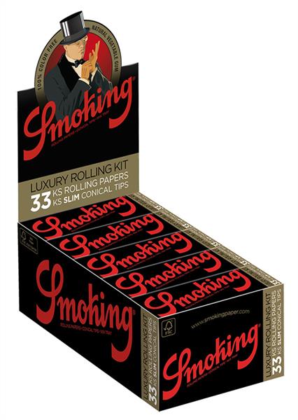 DELUXE BLACK Luxury Rolling Kit KS Papers & Tips von Smoking im Großhandel B2B günstig kaufen