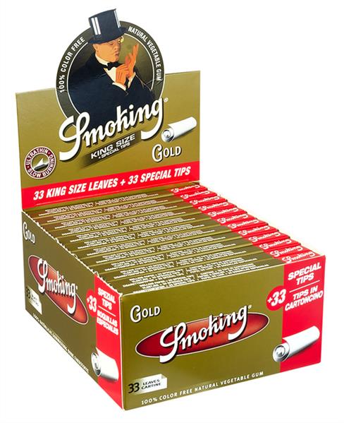 GOLD King Size SLIM Papers + Filtertips von Smoking im Großhandel B2B günstig kaufen