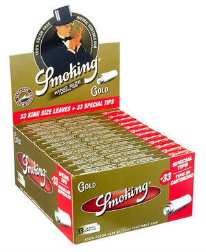 GOLD King Size SLIM Papers + Filtertips von Smoking im Großhandel B2B günstig kaufen