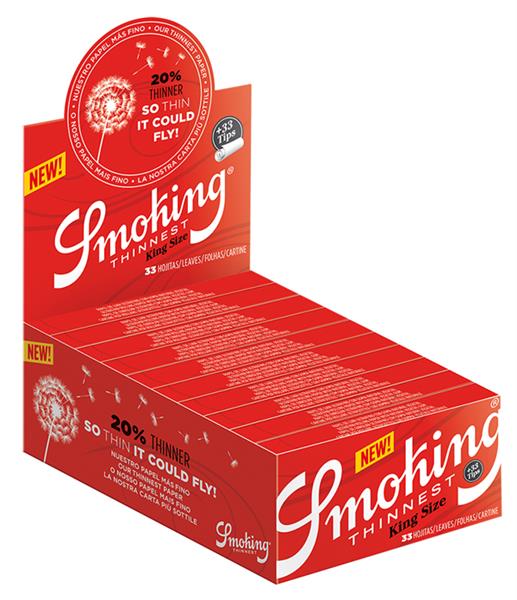 RED THINNEST King Size Papers & Tips  von Smoking im Großhandel B2B günstig kaufen