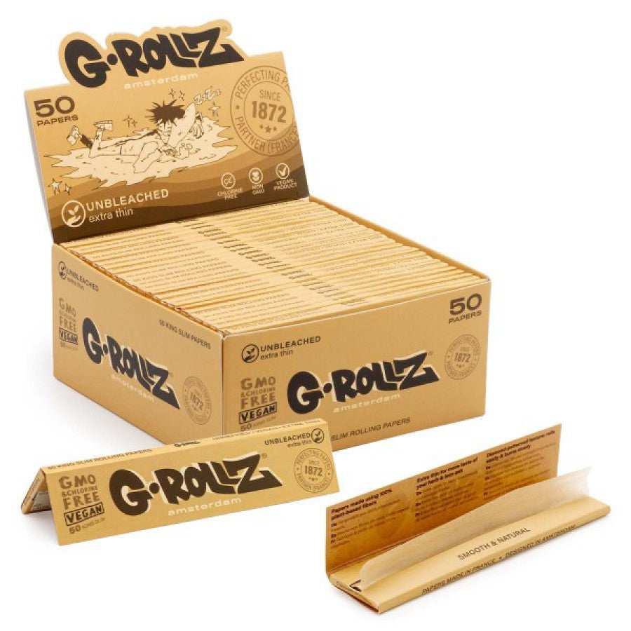 Unbleached Extra Thin King Size Papers von G-ROLLZ Großhandel B2B