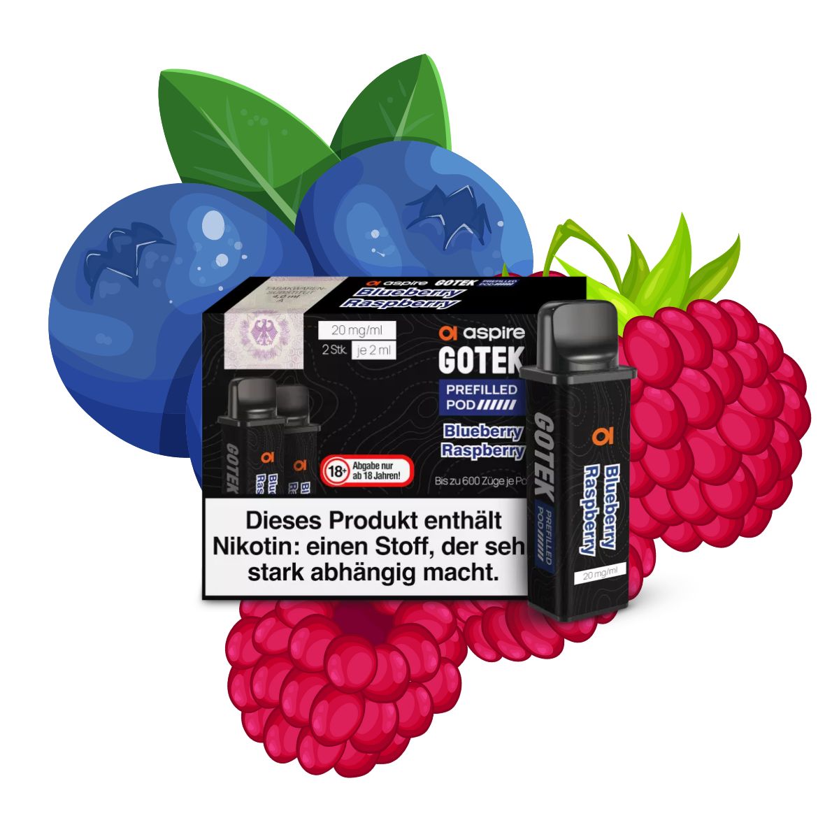 Aspire GOTEK Pods | 2x2ml | Blueberry Raspberry