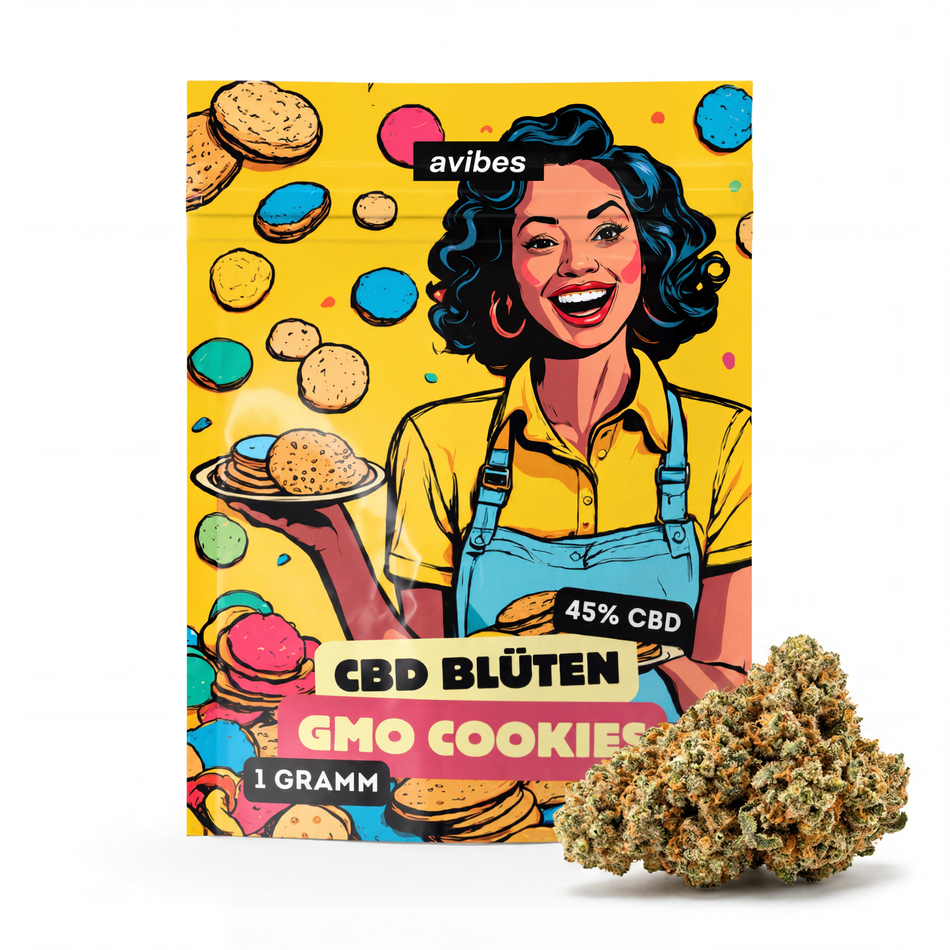 avibes CBD Flowers | 45% CBD / 0% THC | GMO Cookies